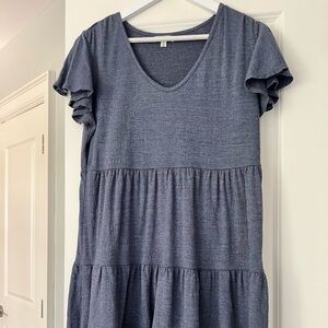 Max Studio Textured Knit Midi dress in Slate